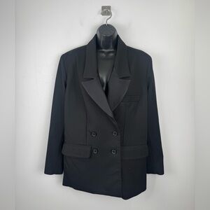 Smythe Women DB Tux Oversized Double Breasted Tuxedo Blazer Size Medium